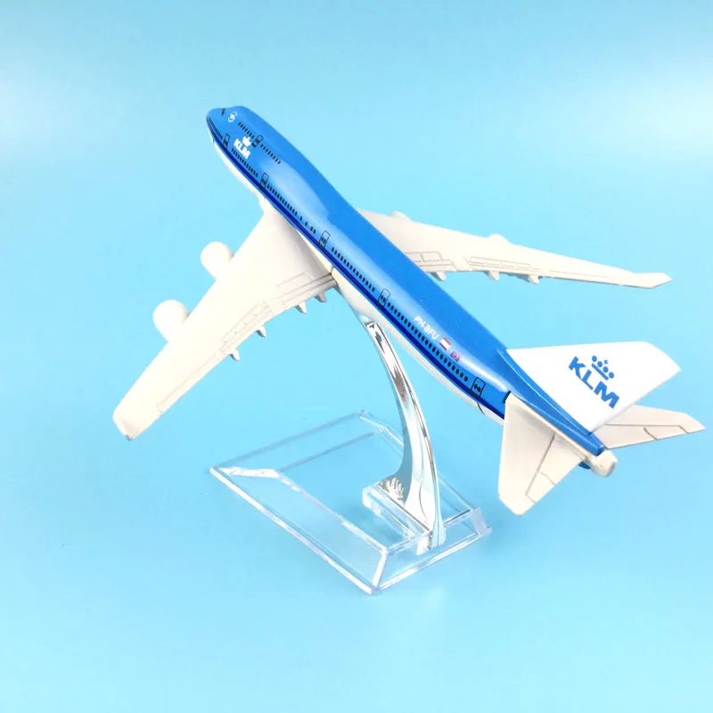 16cm plane model Aeroplane B747 KLM Royal Dutch Airlines aircraft B747 Kids Toys New Year/Birthday/Collections Gifts