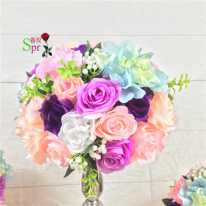 SPR NEW!!Free shipping 10pcs/lot wedding road lead lavender artificial flower ball wedding table flower table centerpiece