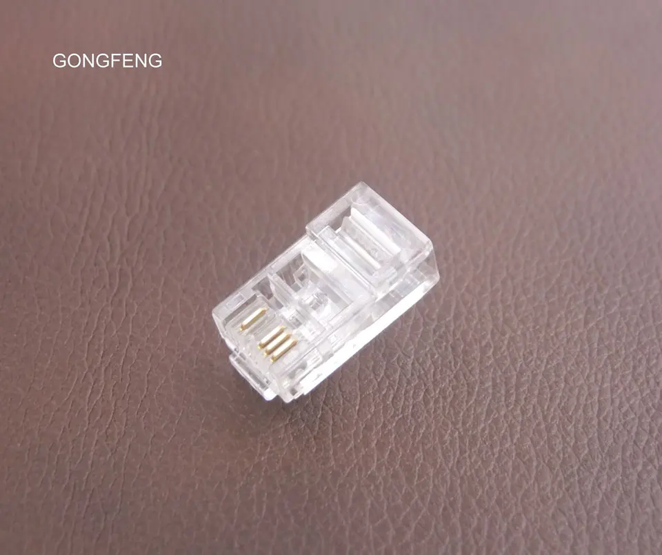 Special Wholesale GONGFENG NEW Network Connector 8P4C 50U Gold-plated Quartz head, Five kinds of Crystal head 100PCS/LOTS