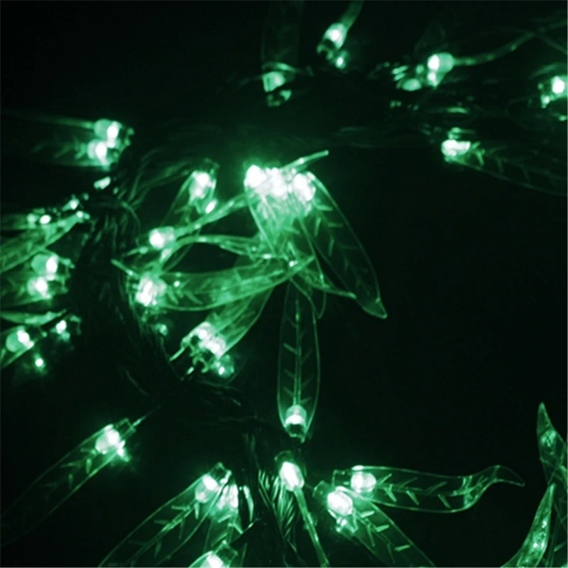 10M String LED Green Leaf Decorative String Fairy Lights for Bedroom Home Party Christmas Tree,EU Plug H-23