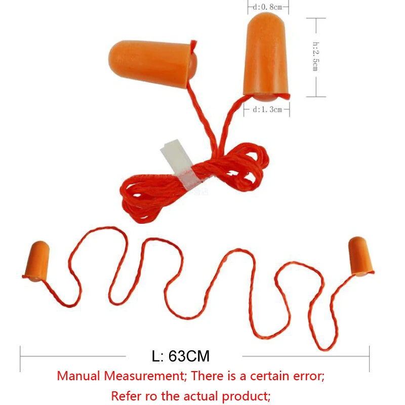 20pair 3M 1110 Authentic Slow Rebound Foam Soft corded Ear Plugs Noise Reduction Earplugs Swimming Protective earmuffs