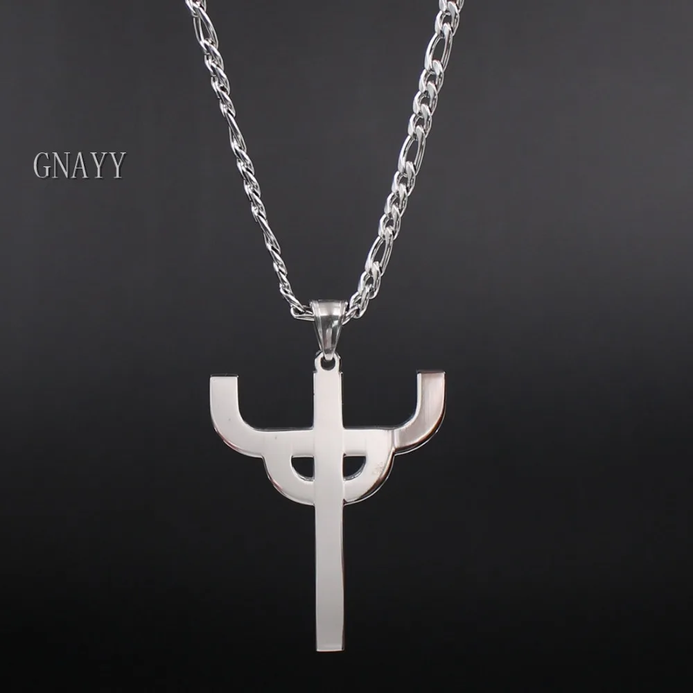 Gothic Punk Judas Priest Necklace Stainless Steel Hot Men's Favorite Pendant merch logo symbol Charm Amulet