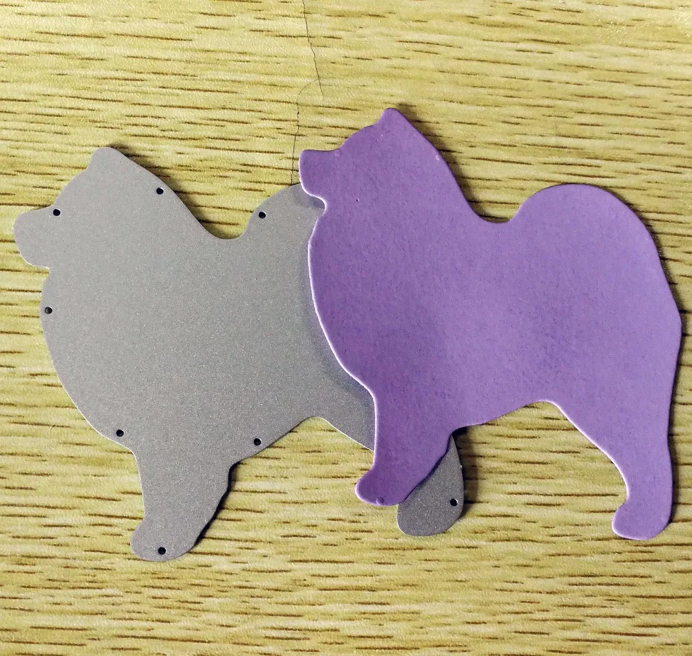 Hemere Schnauzer puppy Frame Metal Steel Cutting Dies Stencil Decor for DIY Scrapbooking Paper Card Craft Embossing Die Template