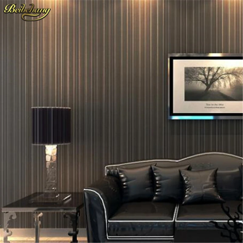 

beibehang metallic textured feature vertical thin striped wall paper roll pvc vinyl wallpaper for living room papel de parede