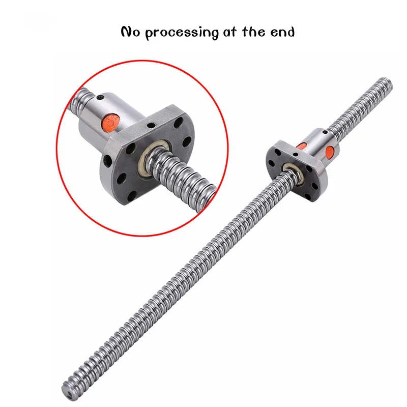 FREE Shipping SFU1204 150 200 250 300 350 400 450 500 550 600 650 mm cold roller ball screw with 1204 single ball nut New