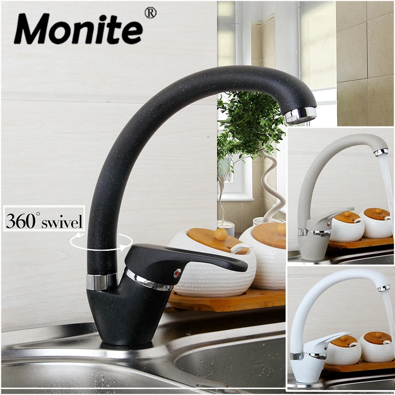 

Black/White/Khaki 360 Swivel degree Painting Water Mixer rotation Kitchen Faucet Single Handle for Kitchen Basin Sink Mixer Tap