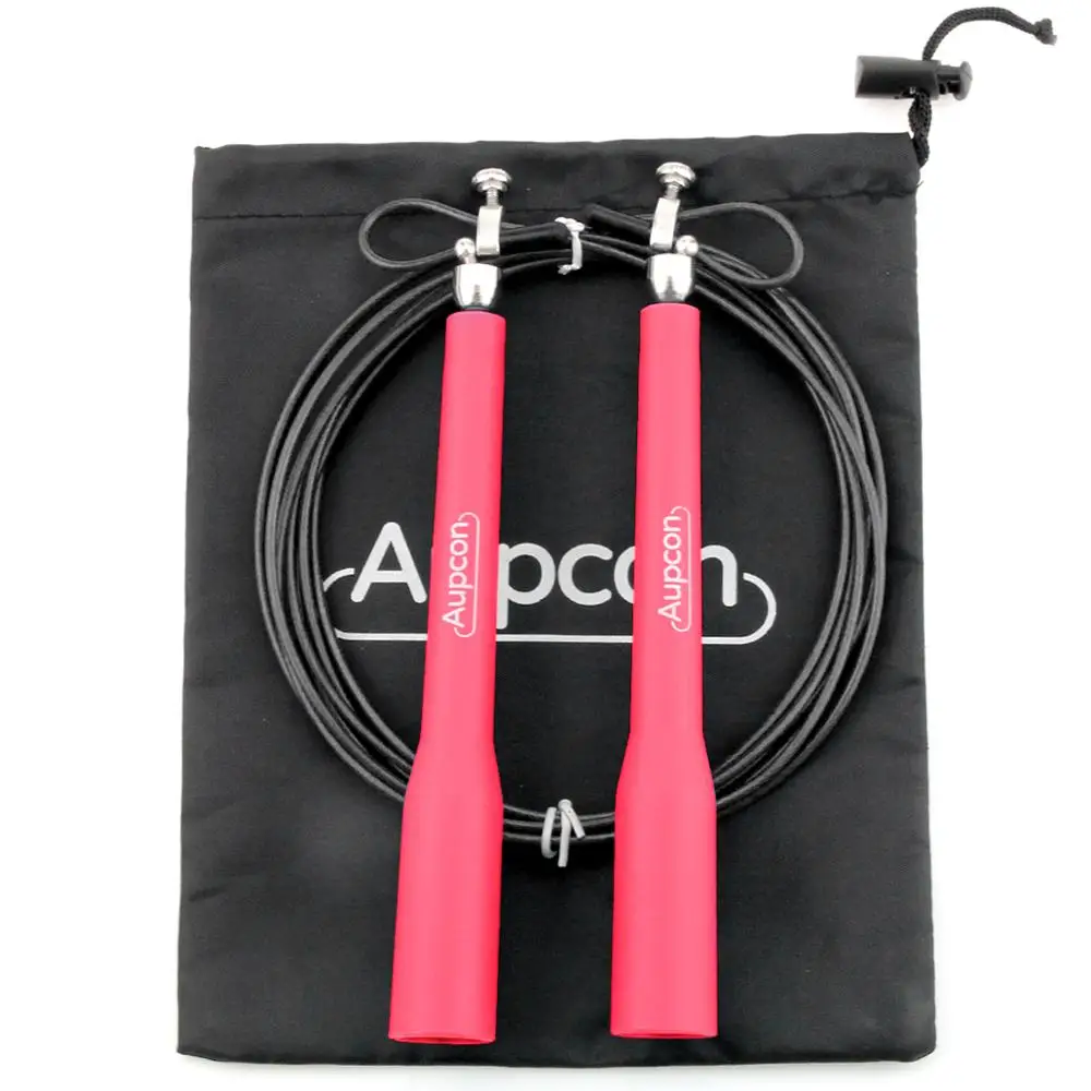 AUPCON Speed Jump Rope Adjustable Skipping Rope 360-degree Swivel Metal Ball Bearing Cable Fitness Exercise Sport Jump Ropes