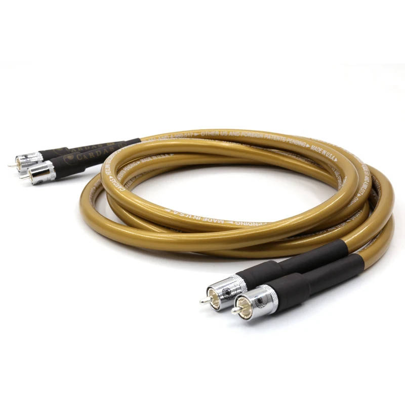 Yter  Hexlink golden 5-C audio RCA cable interconnect cable with Silver plated RCA Jack connector