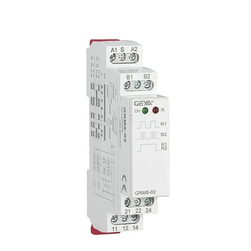 Din Rail SPDT Impluse Relay  GRM8 16A AC 230V AC/DC12-240V Electronic Latching Memory Relay  Certificate