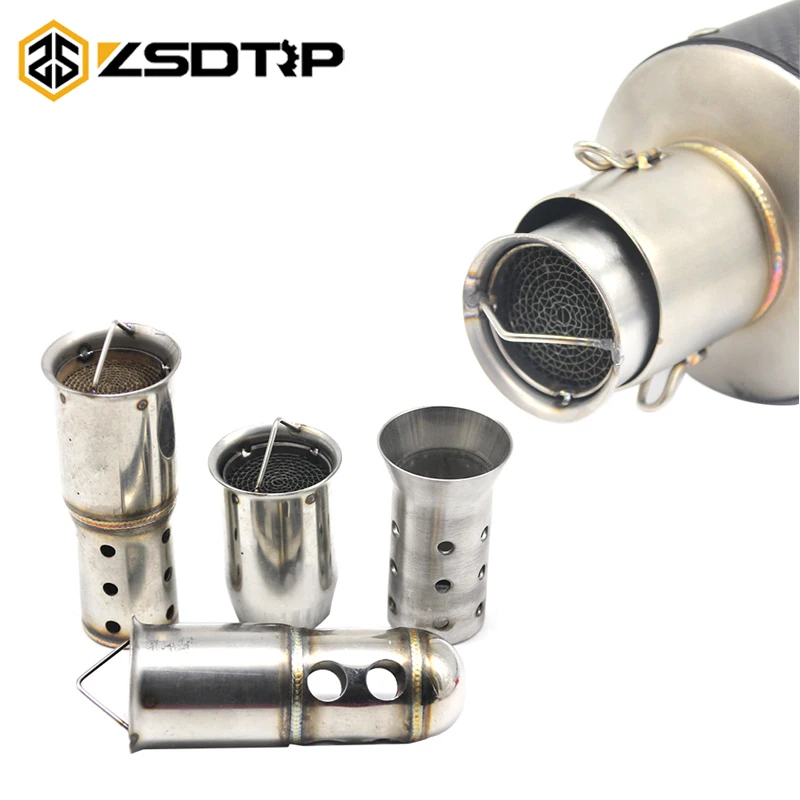 ZSDTRP Catalyst DB Killer AK Motorcycle Exhaust Muffler Insert DB Defender Silencer Noise Sound Eliminator for 51/60MM