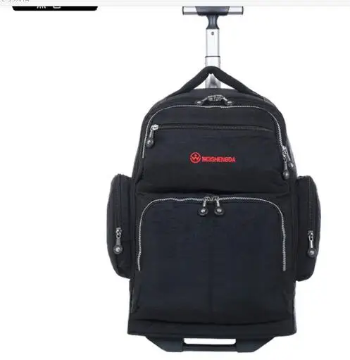 Travel trolley Rolling bag Men Oxford Travel trolley Luggage wheeled Rolling Backpack Unisex Business luggage suitcase on wheels