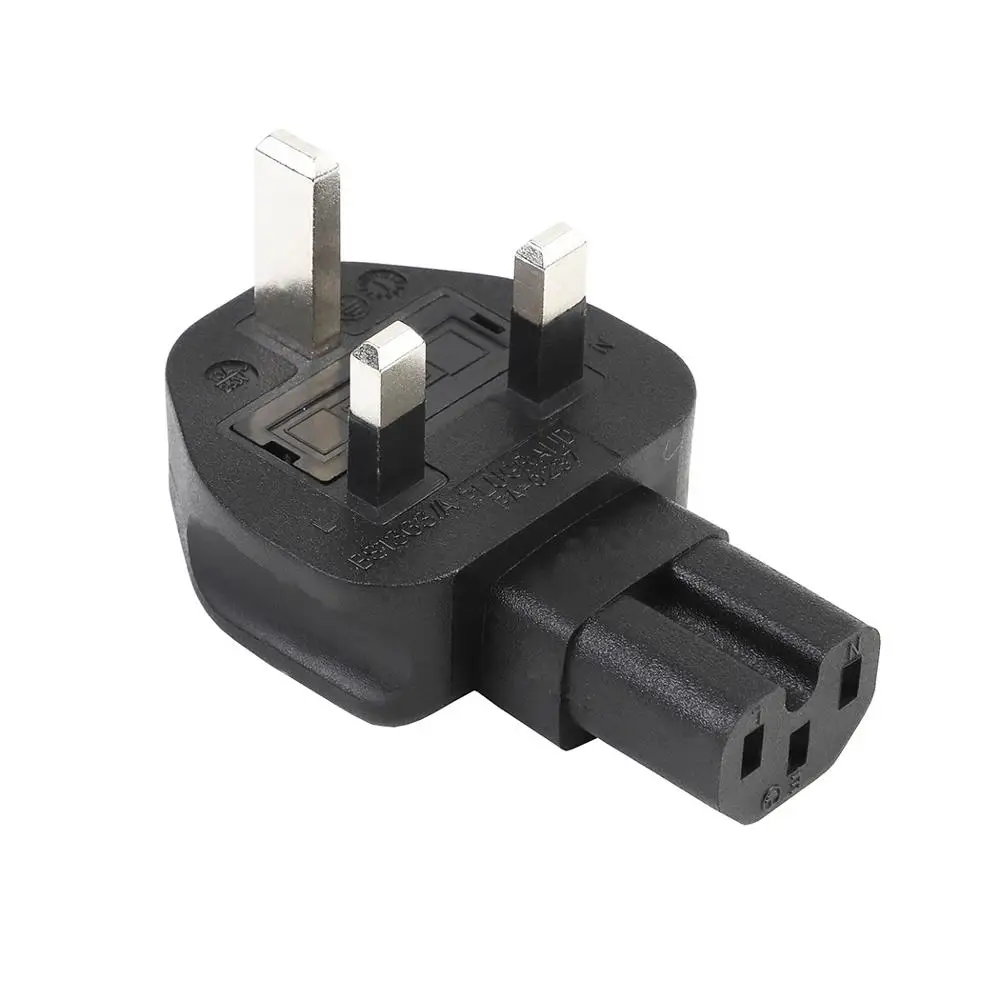 3 Male Pole for IEC 320 C15 from the UK AC Power Adapter, UK for C15 PDU / UPS Server, UK plug. United Kingdom Converter