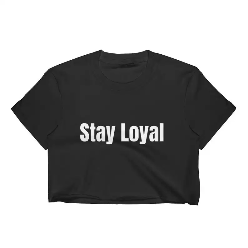 Skuggnas New Arrival Women's Stay Loyal Crop Top Short Sleeve Fashion Tumblr T-shirt Harajuku Cropped t shirts Drop Shipping