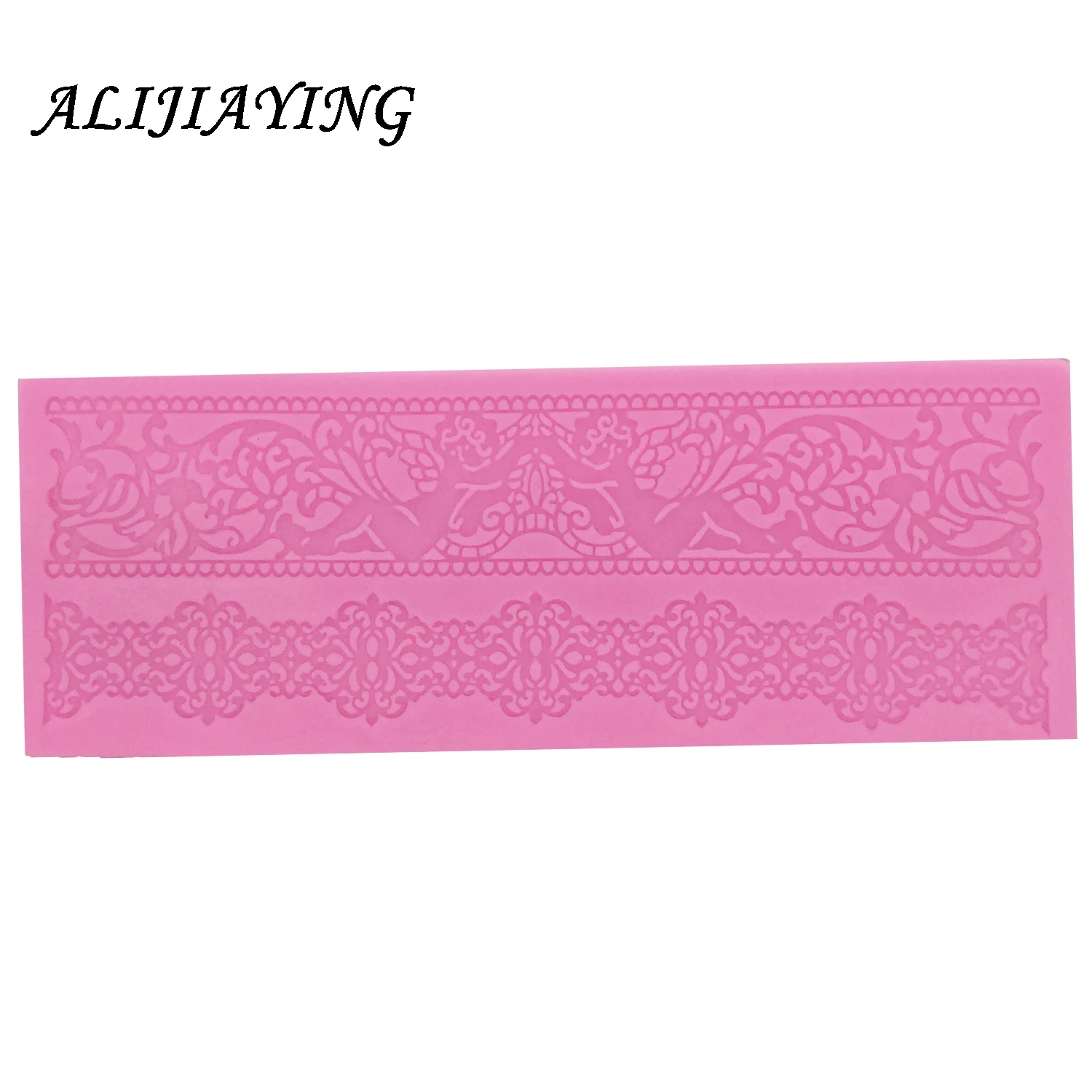 1Pcs Flower Lace Mold Cake Border Mould cake Decoration tools Fondant 3D Mold Food Grade Silicone Mould D0361