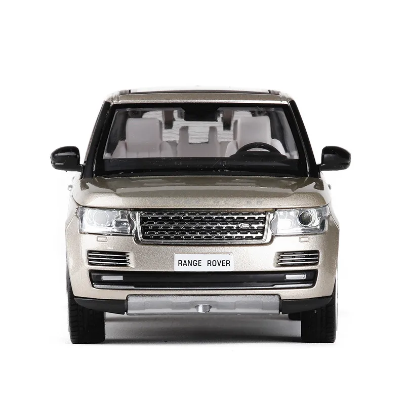 Simulação 1:24 Range Rover SUV modelo de carro liga, presente das crianças modelo de SUV, som e luz puxar para trás do carro do brinquedo do metal, frete grátis