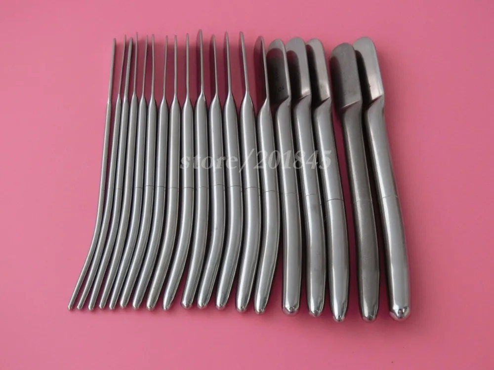 

19Pcs/Kit Dilator Set Dilator Urethral Sounds Urethral Stimulation Diagnostic Surgical Sounds