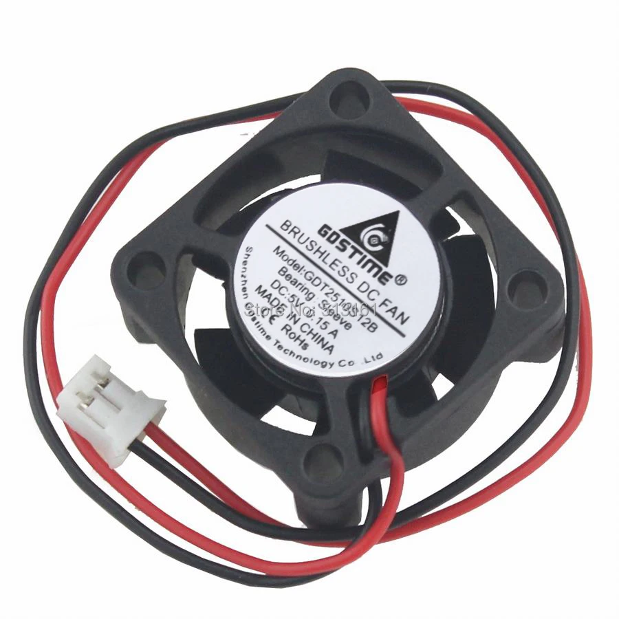 2 قطعة/الوحدة Gdstime 5V 2Pin 2510 25x10 مللي متر مايكرو آلة DC التبريد العادم برودة مروحة 25 مللي متر