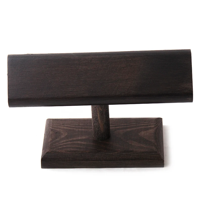 Free Shipping DIY Wood Display Flat T-BAR Watch/Bracelet Jewelry Display Stand Holder  in round