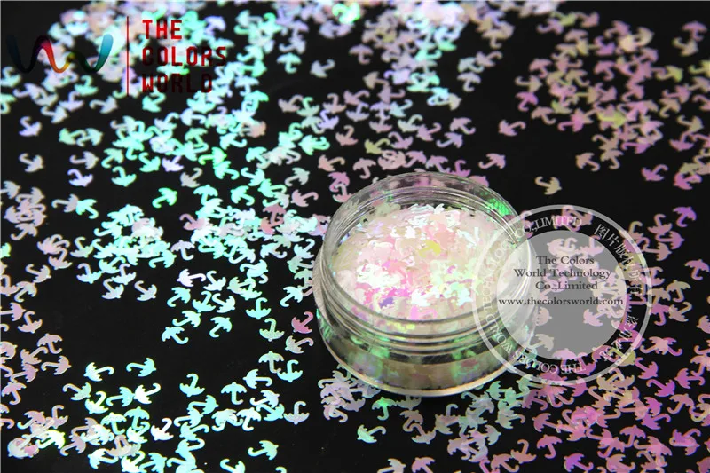 TCI03 Pearlescent Indescent White Pink Light Colors umbrella shape Glitter 5.0MM Size Glitter for nail Art nail gel makeup