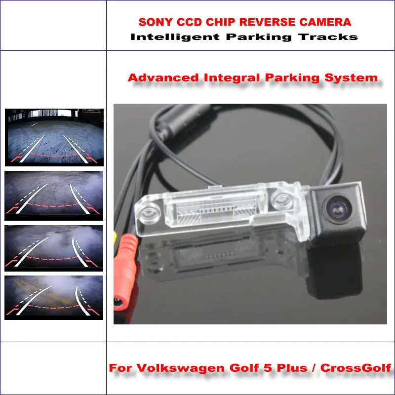 

For VW Golf 5 Plus/CrossGolf 2004-2008 Car Intelligent Parking Tracks Rear Camera NTSC RCA AUX HD SONY CCD CAM