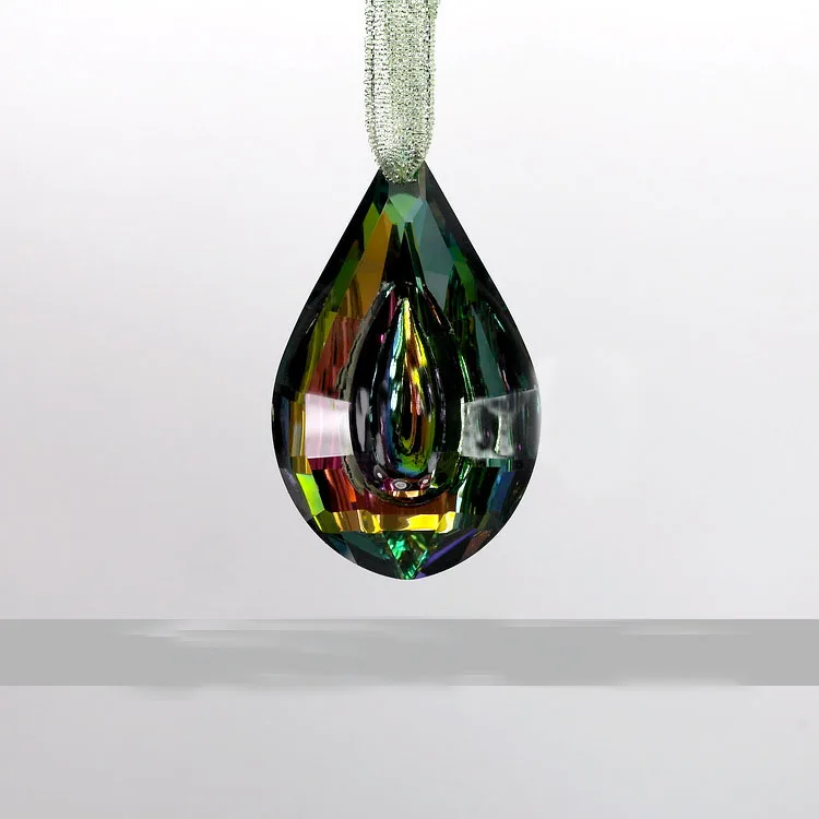 

50pcs/lot 76x47mm Gorgeous Glass crystal chandelier parts(+Free rings) Rainbow Colors Suncatcher For Wedding Decoration home
