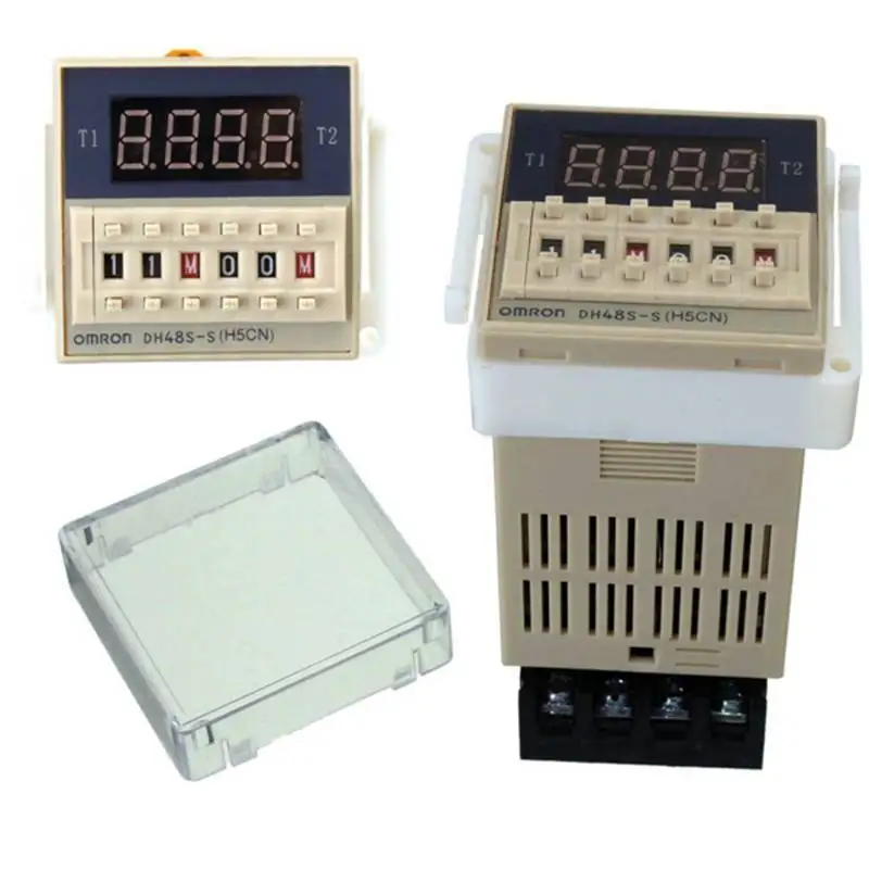 AC 220V 5A Programmable Double Time Timer Delay Relay Device Tool DH48S-S