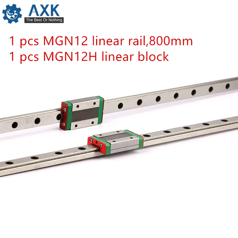 Linear Carriage Rail 3d Printer Part Guide Kossel For 12mm 800mm Mgn12 Set Cnc A Axis Mini Mgn12h Long Axk 55cm X 5cm (21.65in