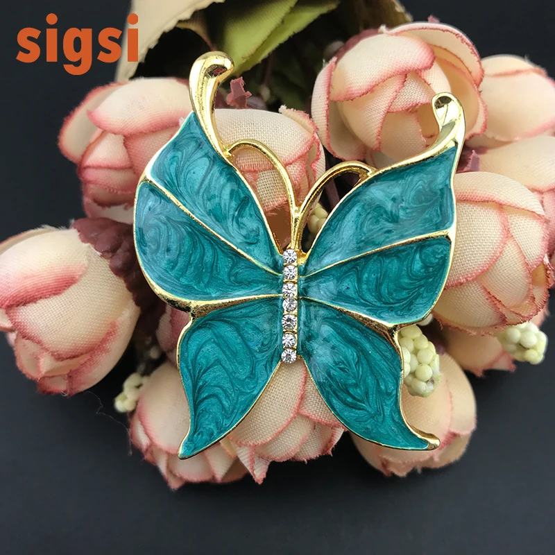 

100pcs / lot Free Shipping 48mm hot sale high quality enamel insect brooch, custom colors brooch, butterfly broach