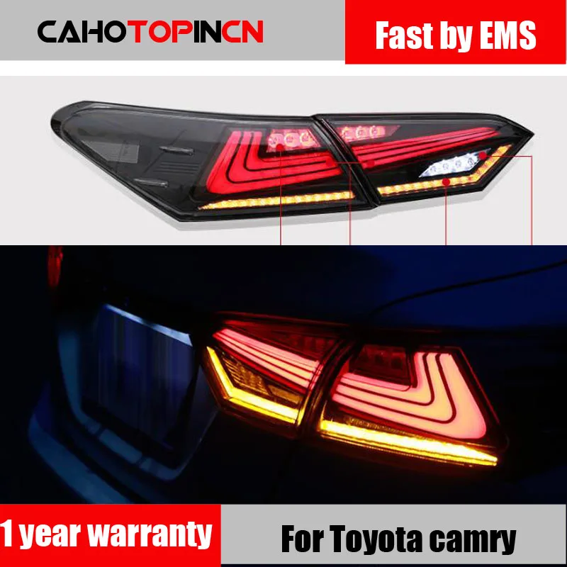 

Car Styling taillight tail lights for Toyota camry 2017 2018 Rear Lamp DRL + dynamic Turn Signal + Brake + Reverse LED lights