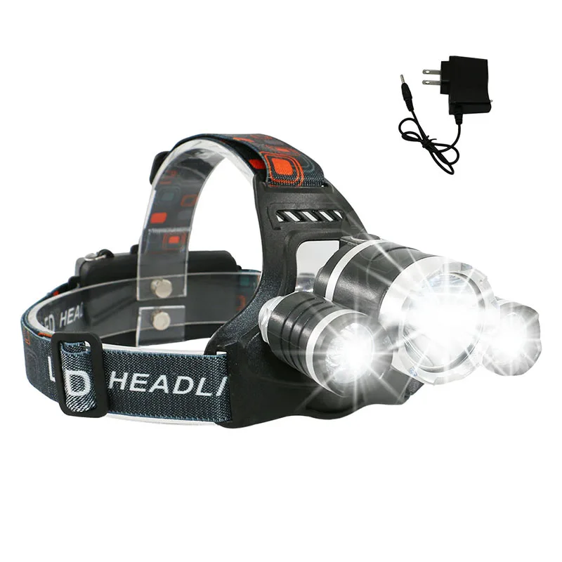 

PANYUE Wholesale 10PCS Led Headlamp Headlight 3000 Lumens RJ5000 T6+2R2 Hiking Head Light USB Rechargeable Waterproof Head lamp