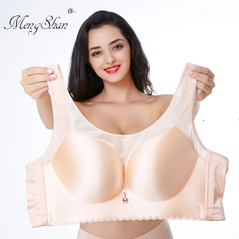 

Comfortable steel bracket Super thin cotton cup plus size bra Enlarged bra and breast brush big size bra underwear women 120E