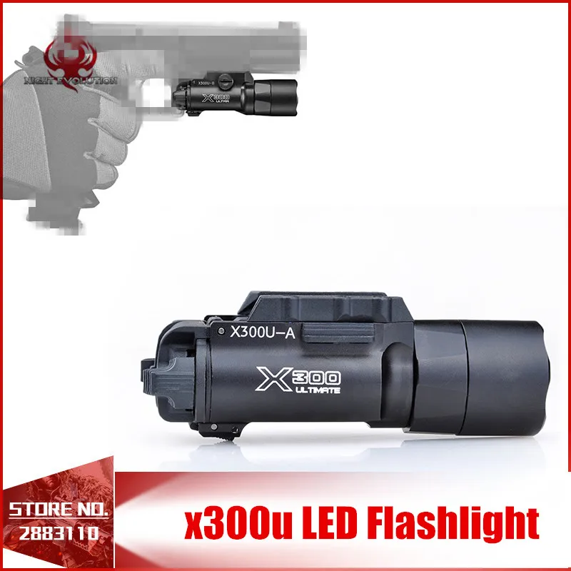 Night Evolution Softair Tactical Flashlight x300u LED Flashlight Tactical Gun Weapon Light For Weapon NE01008