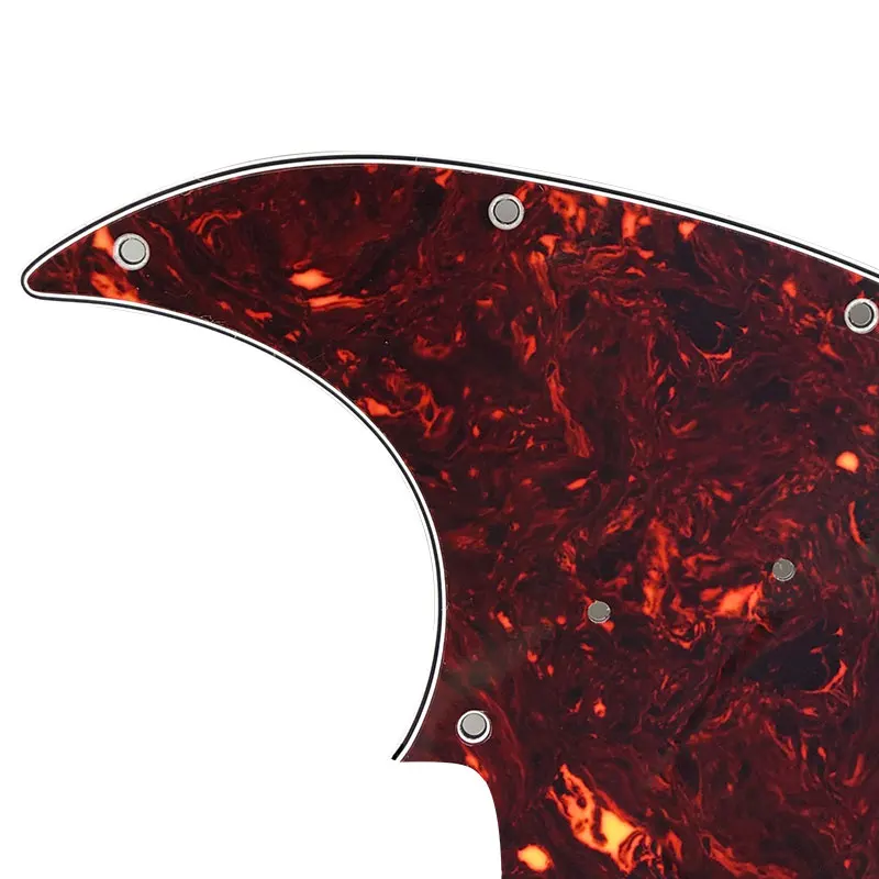 Pleroo pickguard de qualidade personalizada, pickguard de 11 furos, 4 cordas, fly janjapão, jazz, baixo, pickguard, placa de arranhar