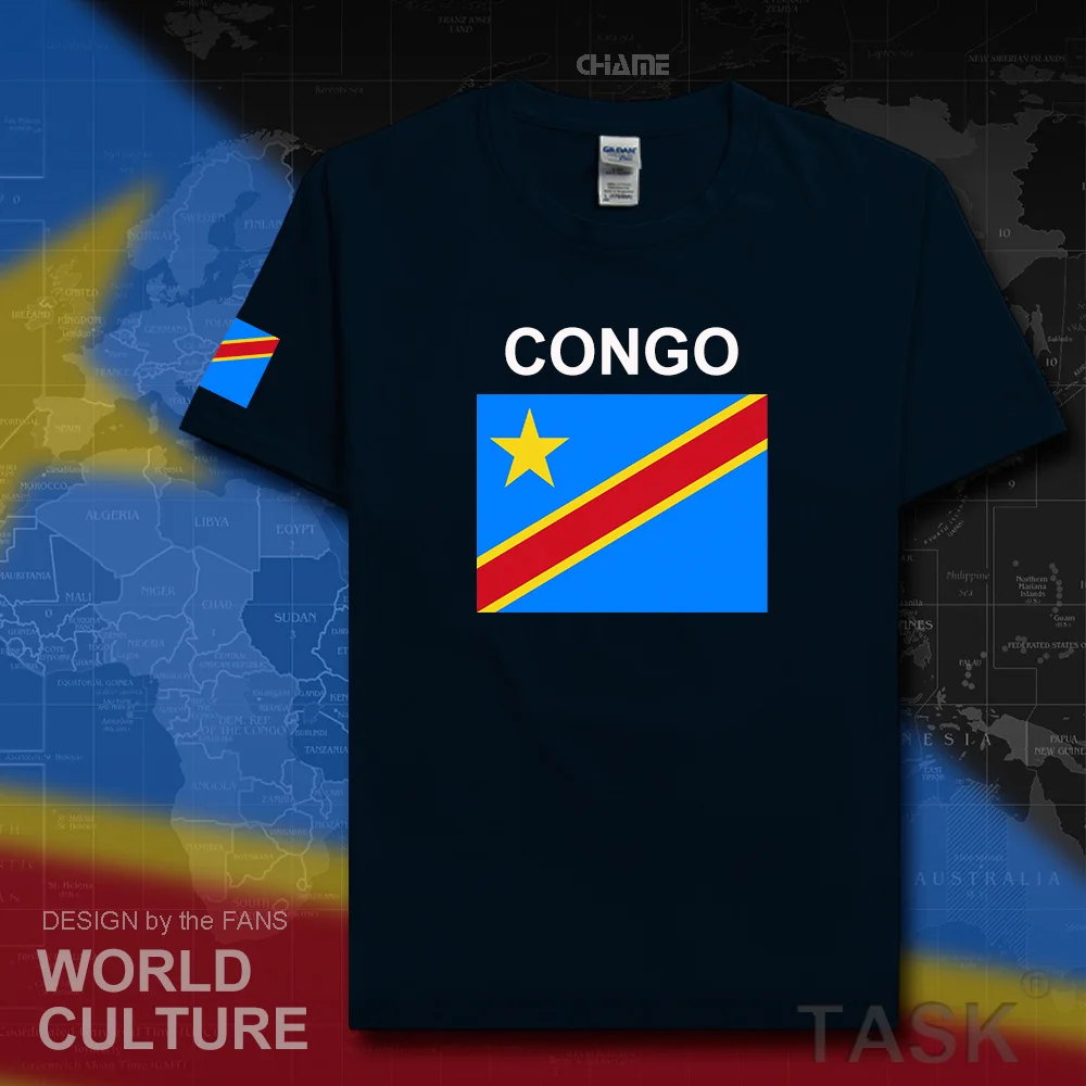 DR Congo men t shirts 2017 jerseys nation team cotton t-shirt gyms clothing tee country tops COD DRC DROC Congo-Kinsha Congolese