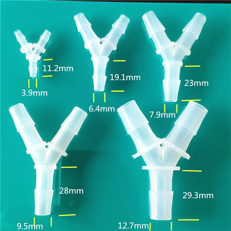 1 sztuk K501 3.9-12.7mm Y typ wąż równy Tee wąż z tworzywa sztucznego fajka wodna złącza wspólne akwarium Dropshipping