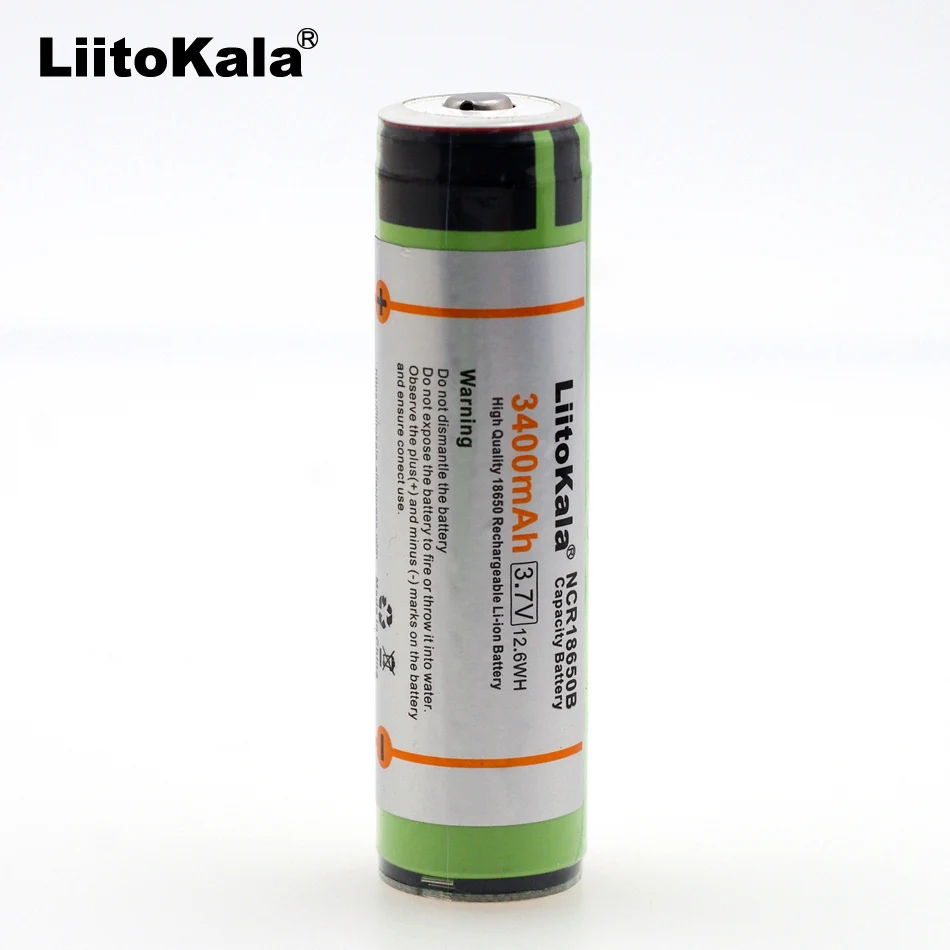 Liitokala Protect 18650 NCR18650B 3400mAh Rechargeable Li-lon battery with PCB 3.7V batteries + Storage box