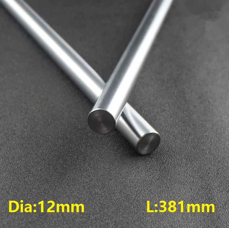 20pcs/lot 12mm linear shaft -L 381mm (15'' inch) long 12x381mm hardened chromed plated linear shaft steel rod bar CNC router