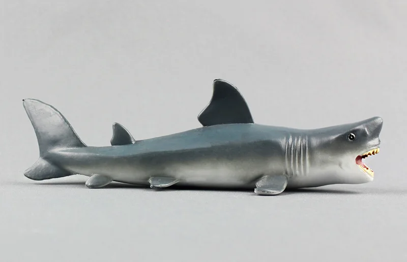 Marine life simulation Great white shark Static Plastic toy model 17x6cm Environmental PVC Cognition prop model toy gift w0879