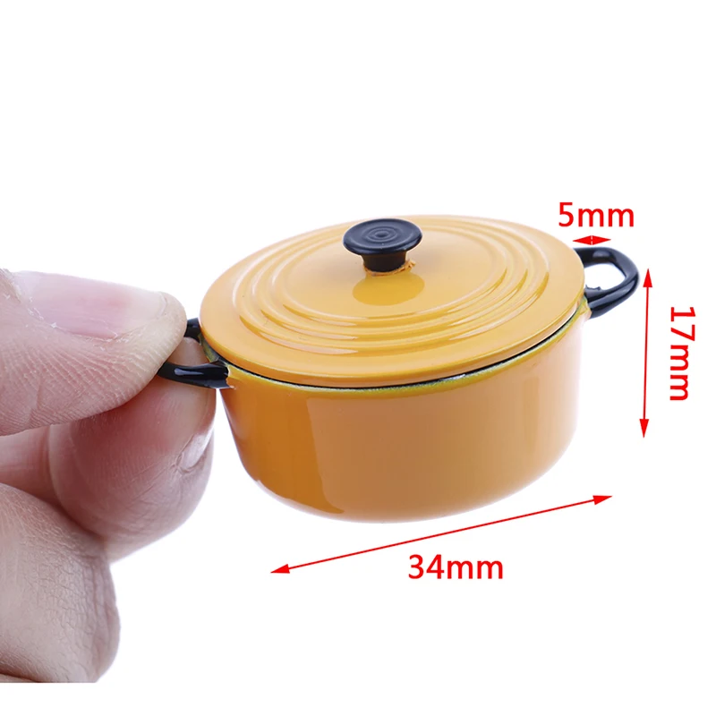 1:12 Dollhouse Miniature Kitchen Utensils Cooking Ware Mini Pot Boiler Pan Doll House Accessories Play Kitchen Toy