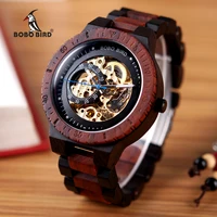 BOBO de madera reloj mecánico de los hombres Relogio relojes grande para hombres marca de lujo relojes erkek kol saati Dropshipping. Exclusivo.