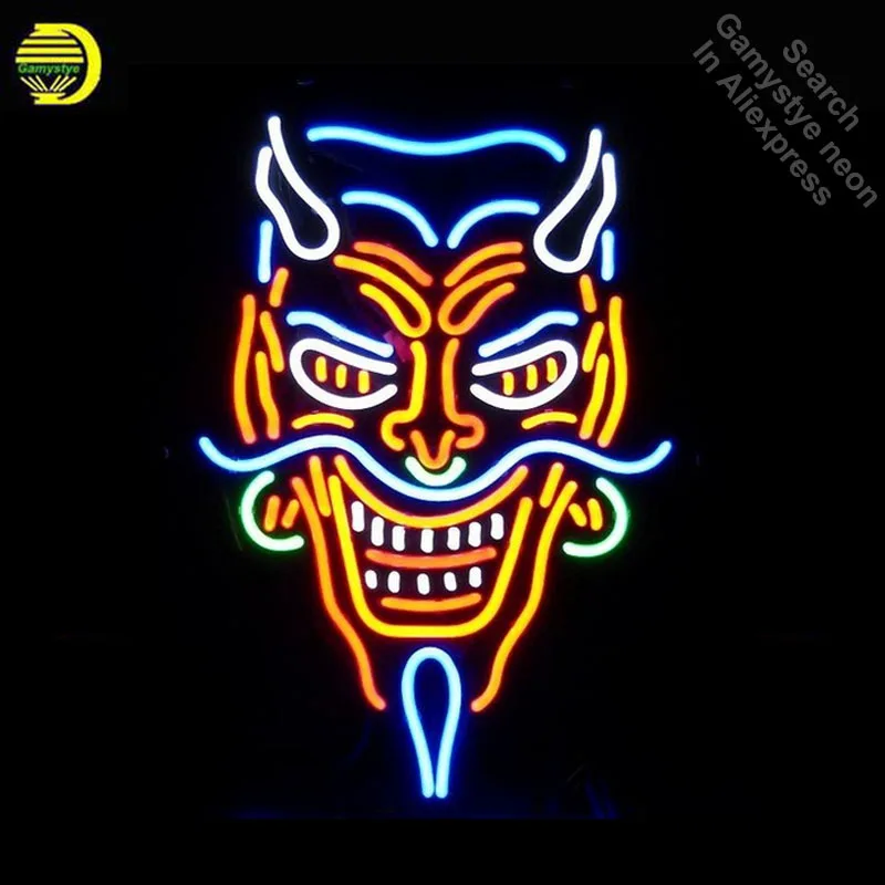 

NEON SIGN for skull avatar Grimace and avatar Tattoo GLASS BEER BAR PUB display Light Signs Signboard Store Shops 24x15 Dropship