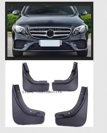 

2017 18 Front + Rear Mud Flaps For Mercedes-Benz E-Class Sedan W213 E200 E300 Splash Guard Mudguard Fender Moulding Accessories