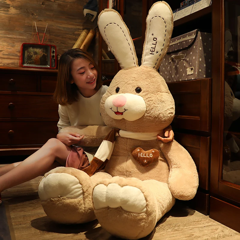 Kawaii Jumbo Cartoon Rabbit Plush Toy Doll Lovely Anime Bunny Sleeping Pillow for Girl Gift Decoration 120cm 150cm