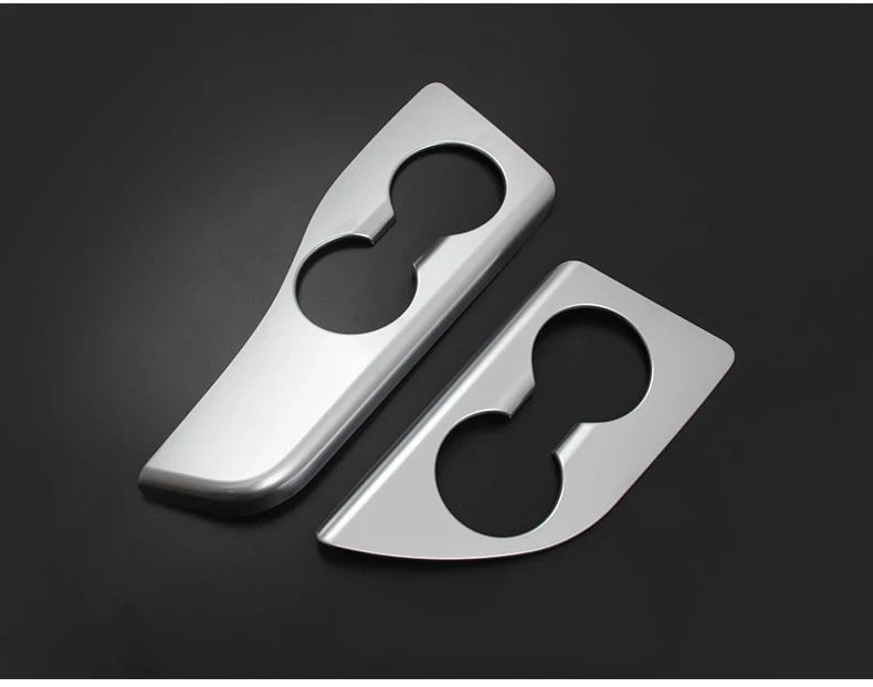 

ABS Pearl Chrome Interior Rear Cup Holder Cover Trim For Toyota Highlander 2014-2019 Car Accessories Stickers