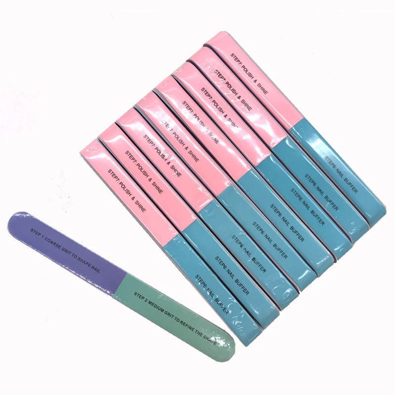 

10pcs/lot Nail Buffer Sanding Sponge Block Buffer Files Lixa Unha Manicure Emery Board UV Gel Tips Pedicure Tools Salon