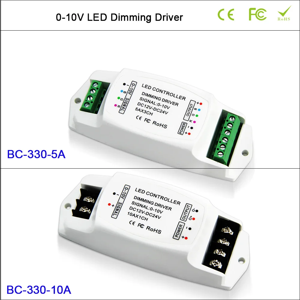 

BC-LED Dimming Driver 330-5A 5A*3CH 0-10V LED driver,CV PWM 10A/1CH 0-10v dimming driver controller BC-330-10A