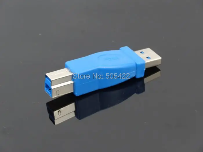 30pcs/lot Superspeed USB 3.0 Type A Male to 3.0 Type B Male Connector Converter Adapter