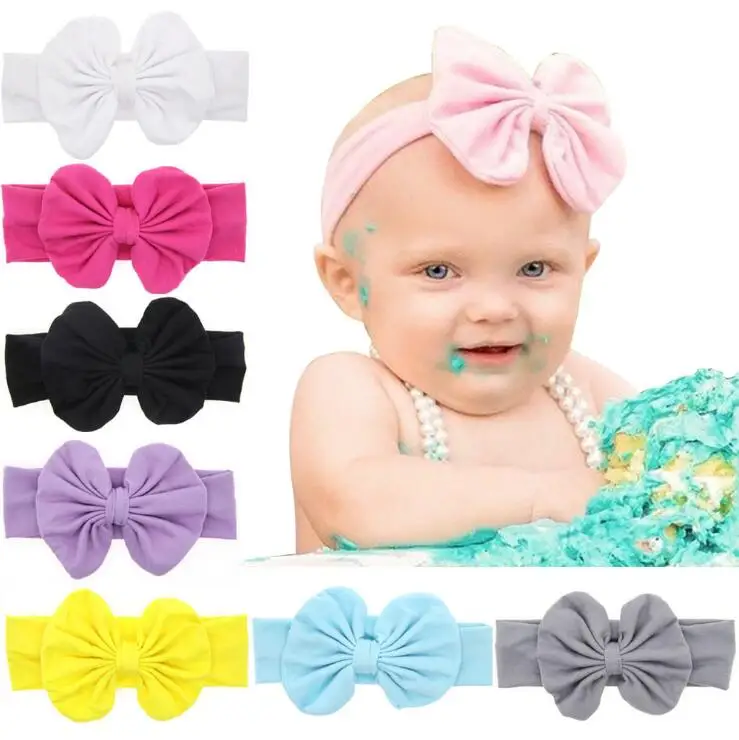 Baby Headband Girl Newborn Kids Children Bowknot Elastics Rubber Bandage Bands Hair Accessory Hairbands Turban Photography Cloth