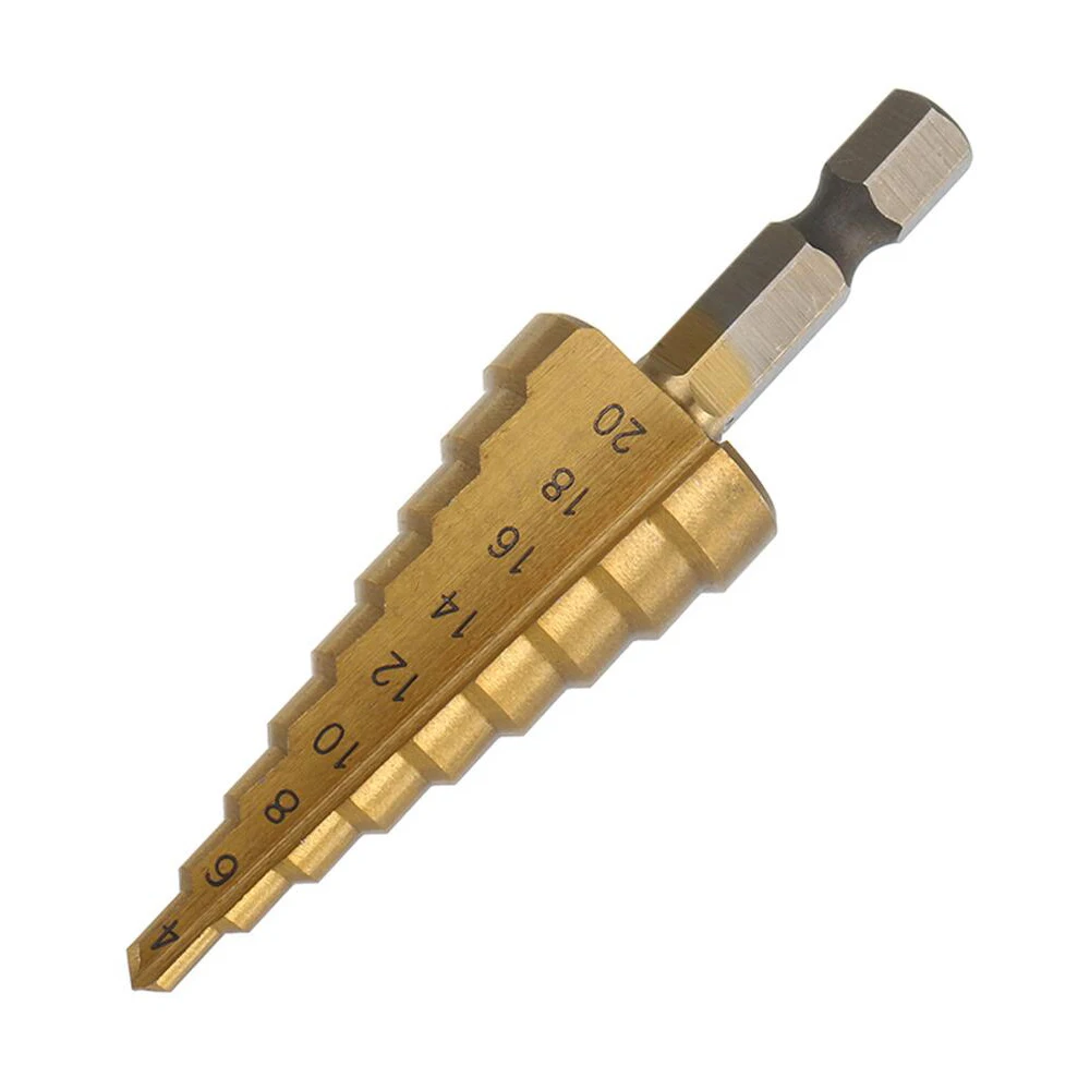 WENXING 3Pcs HSS punta da trapano in titanio 4-12 3-12 4-20 utensili elettrici per perforazione metallo acciaio ad alta velocità foro per legno trapano a cono