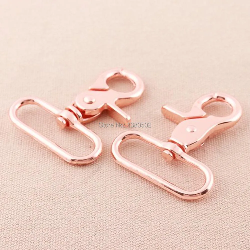 2pcs/lot Metal Rose gold color 55mm Swivel  Snap Hook Cilp Buckle for 38mm lanyard bag accessories